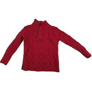 Hope & Henry Boys Red Cable Knit Sweater. Size XXS (4-5)